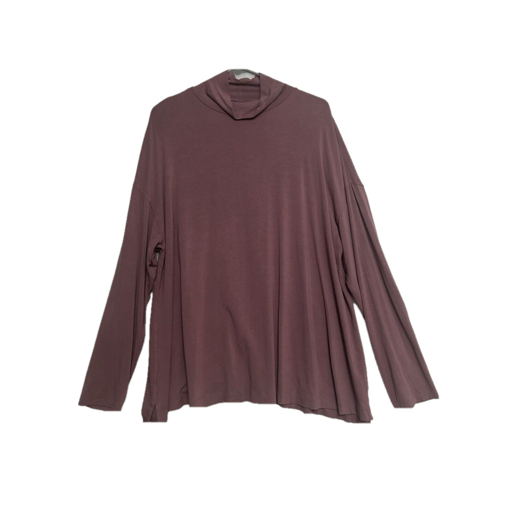 J Jill Wearever 2X MockNeck Long Sleeve Lightweight Airy Soft Light Academia Top